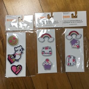 NWT Gymboree Girls Iron On Applique Set of 3